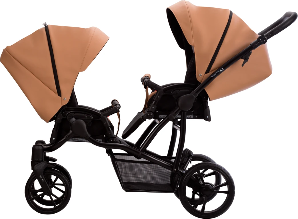 Коляска 2 в 1 для двійні Bebetto B 42 PRO (23) карамель
